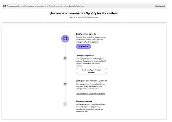 Configuración del Podcast en Podcaster