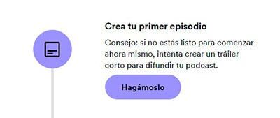 Crear tu primer episodio del podcast