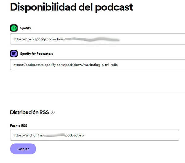 RSS del Podcast