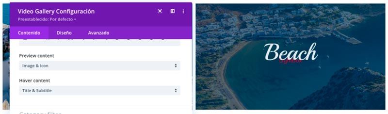 Divi Vídeo Gallery Título
