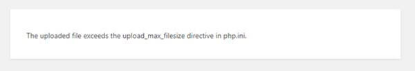 Error php.ini WP