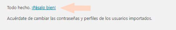 Lista importación en WP